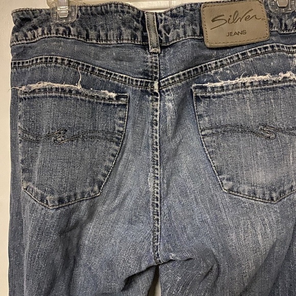 Silver Womens Jeans Distressed Size 29” Western Glove  Works - Picture 9 of 12